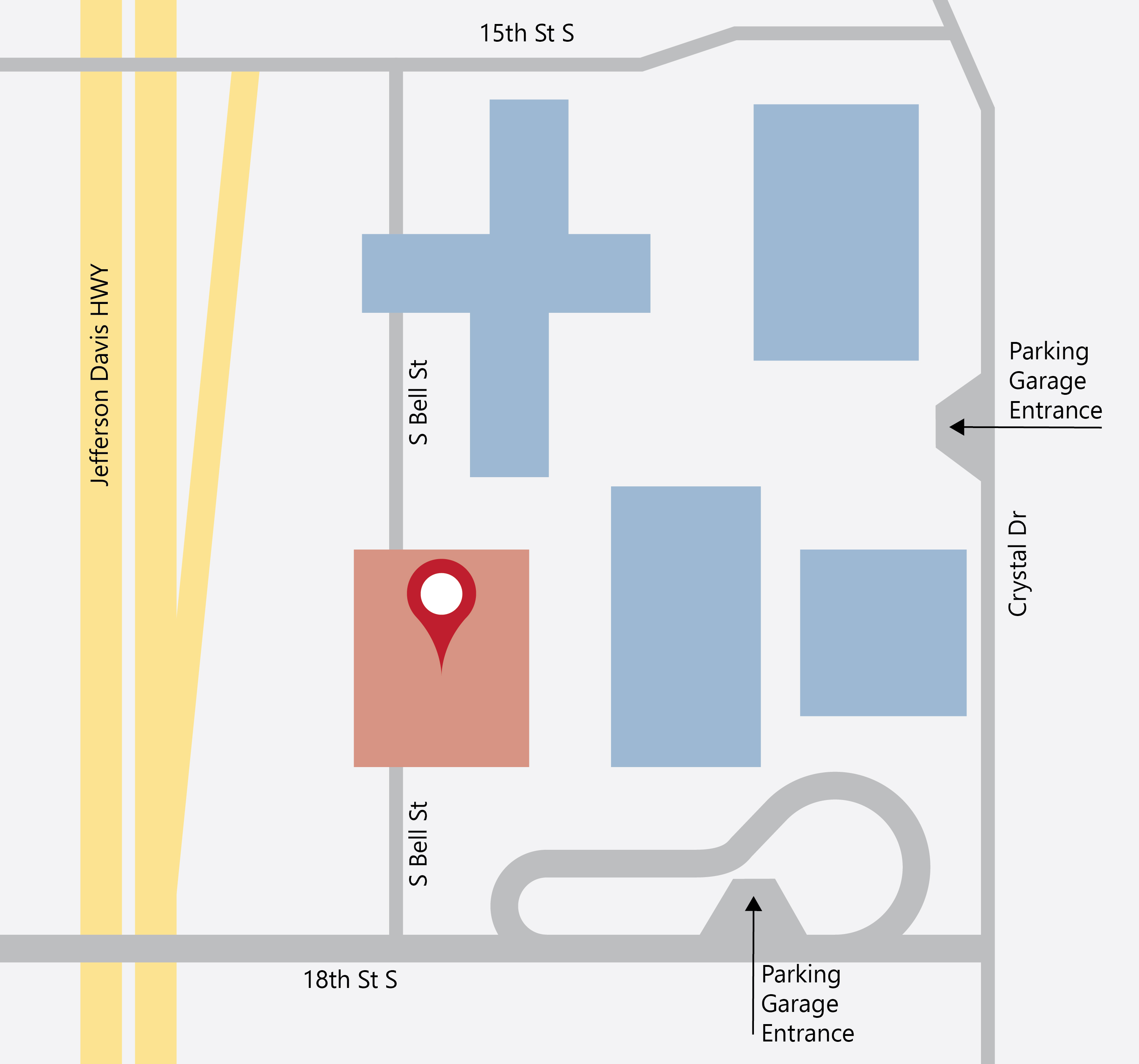 Image showing map location of the Arlington office which links to Google Maps where you can find and follow directions to the office.