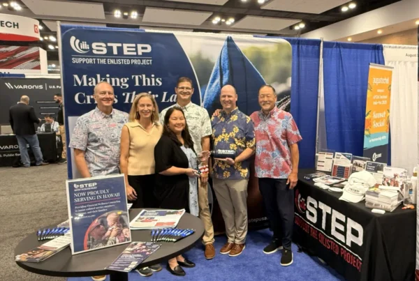 Nakupuna Foundation team with STEP CEO Tony Teravainen at the 2025 Honor Roll of Leadership Award. This image is featured on the Nakupuna Companies website.