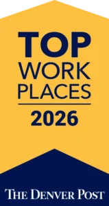 The Denver Post Top Workplaces 2026 award banner in yellow and navy blue, recognizing Nakupuna Companies. This image is featured on the Nakupuna Companies website.