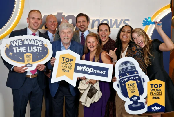Nakupuna leadership andn employees celebrate being named a 2026 Top Workplace, holding signs that read "We Made The List!" and "Top Workplaces 2026". This image is featured on the Nakupuna Companies website.